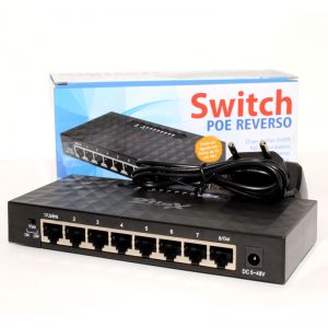Switch PoE Reverso 48v cascateável vlan on/off